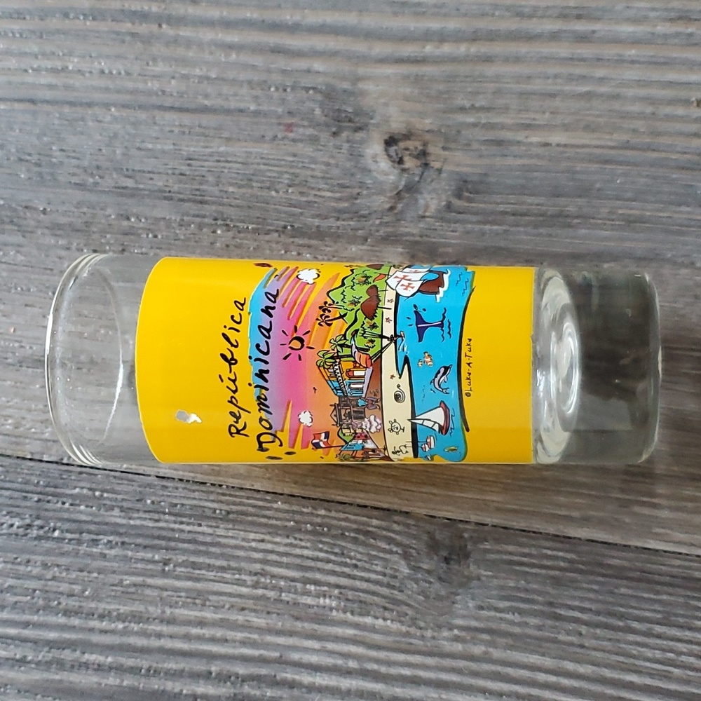Republica Dominicana tall shot glass Dominican republic
